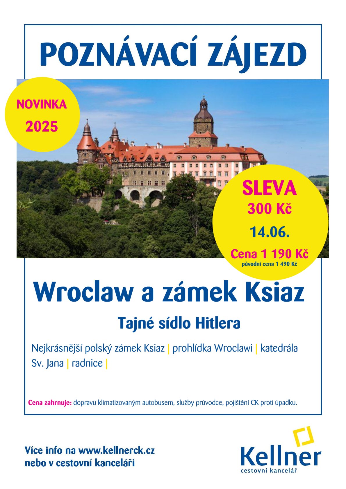 1. Leták Wroclaw a zámek Ksiaz 2025